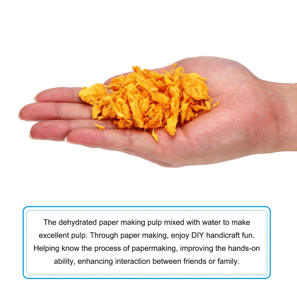 16g Dehydrated Paper Making Pulp, 1 Pack Paper Making Material, Yellow