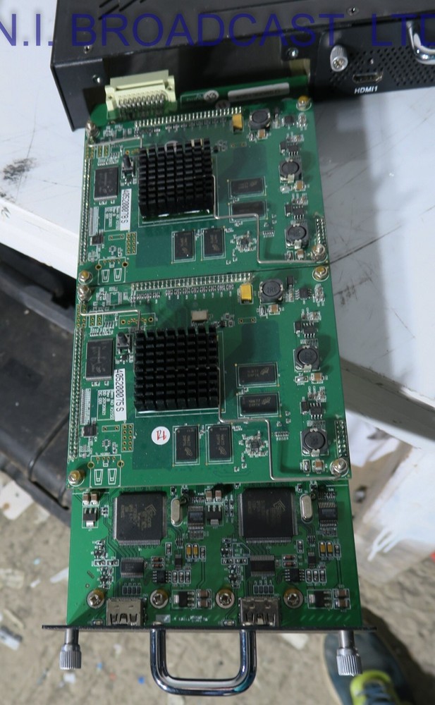 Taylor encoder modulator with 4x HDMI inputs, ASI in / out, RF in / out, mpeg4 e