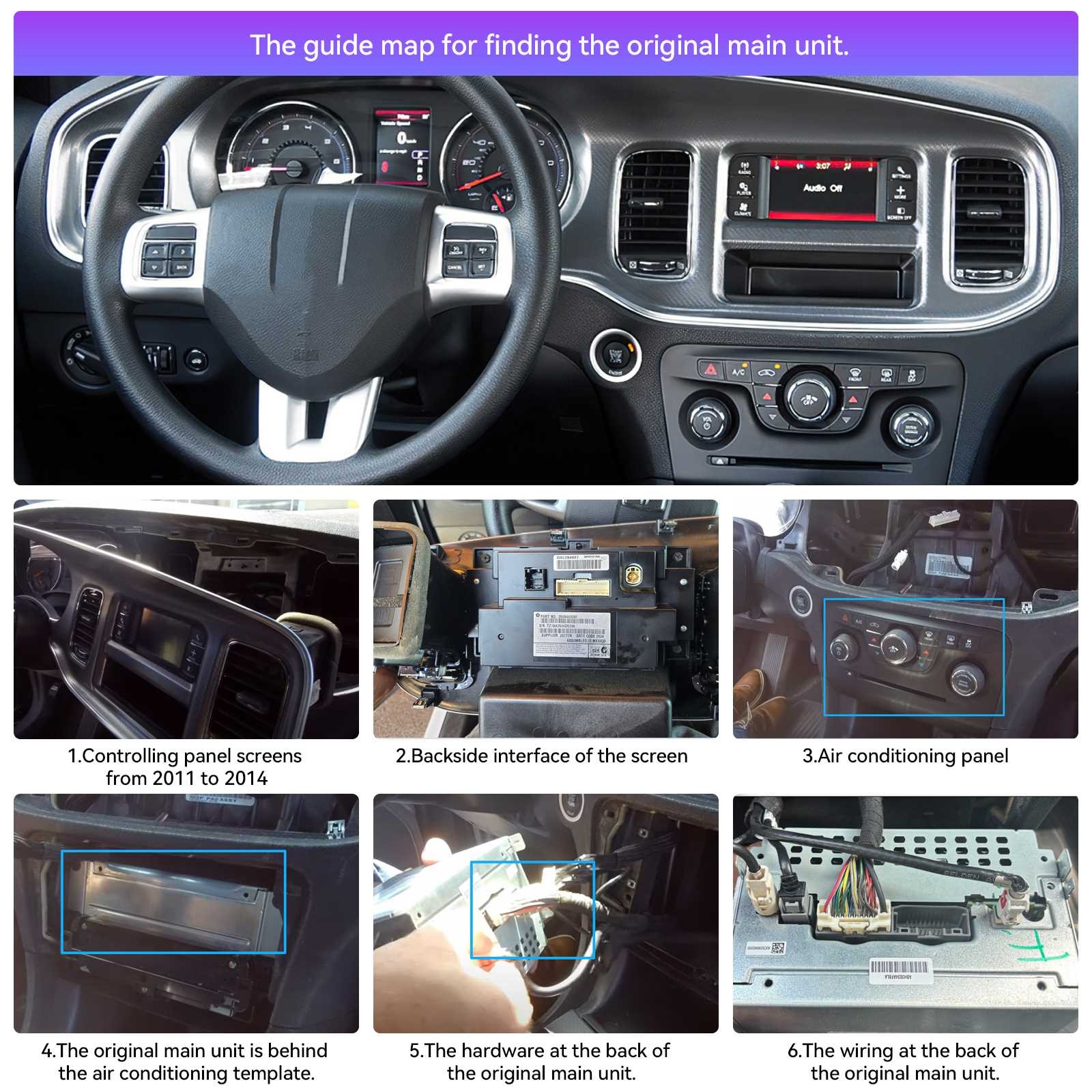 2+64GB Android 15 Car Stereo Radio GPS Navi Carplay For Dodge Charger 2011-2014