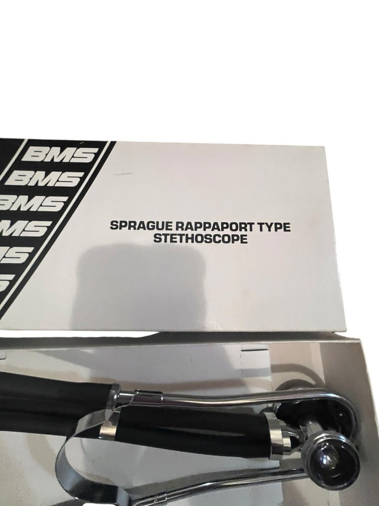 Sprague Rappaport type Stethoscope with accessories. Black