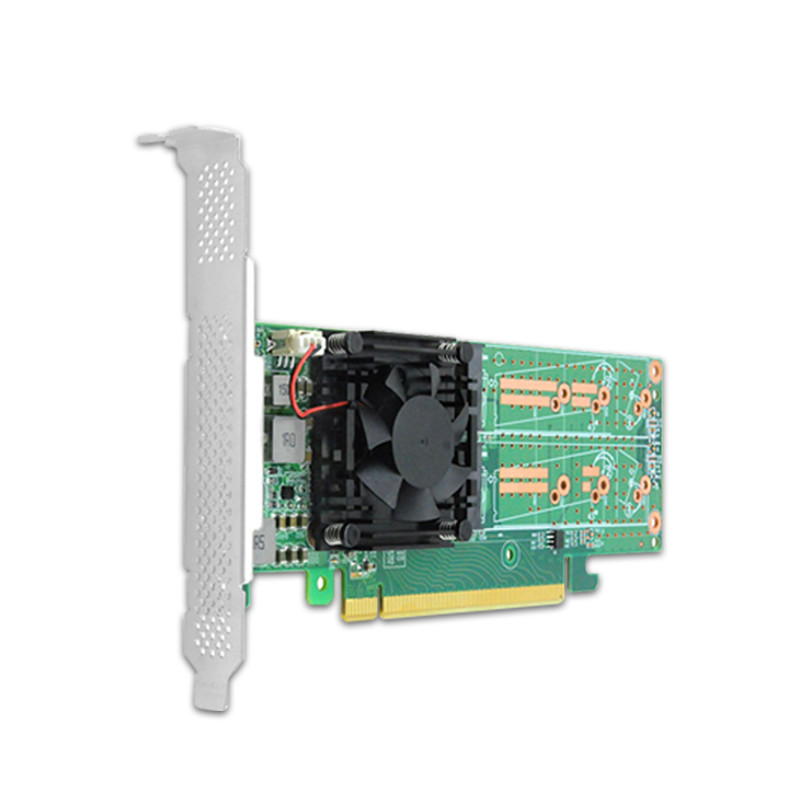 Shinreal PCI Express x16 to Quad M.2 NVMe SSD Switch Adapter 2280