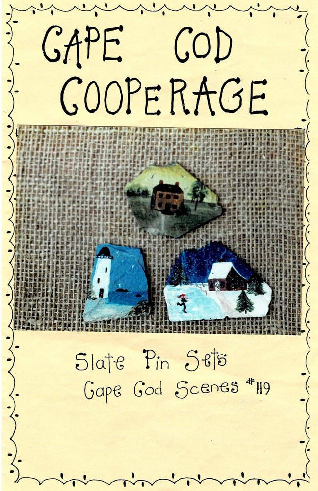 CAPE COD COOPERAGE SLATE PAINTING PIN SETS-3 SCENES #119