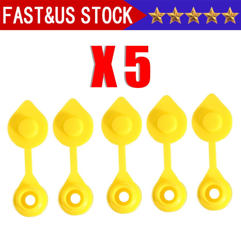5Pcs Yellow Fuel Gas Can Jug Vent Cap Blitz Scepter Essence Midwest Eagle
