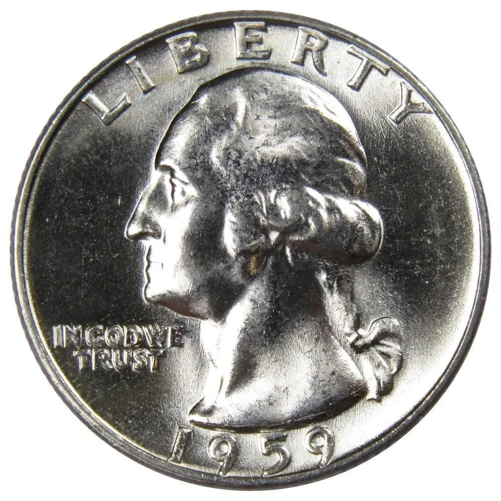 $1 Face - Brilliant Uncirculated 90% SILVER Washington Quarters Random Date
