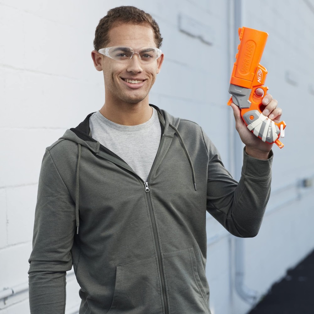 Nerf Fortnite Flare Dart Blaster, Break-Open Dart Loading, Includes 3 Mega...