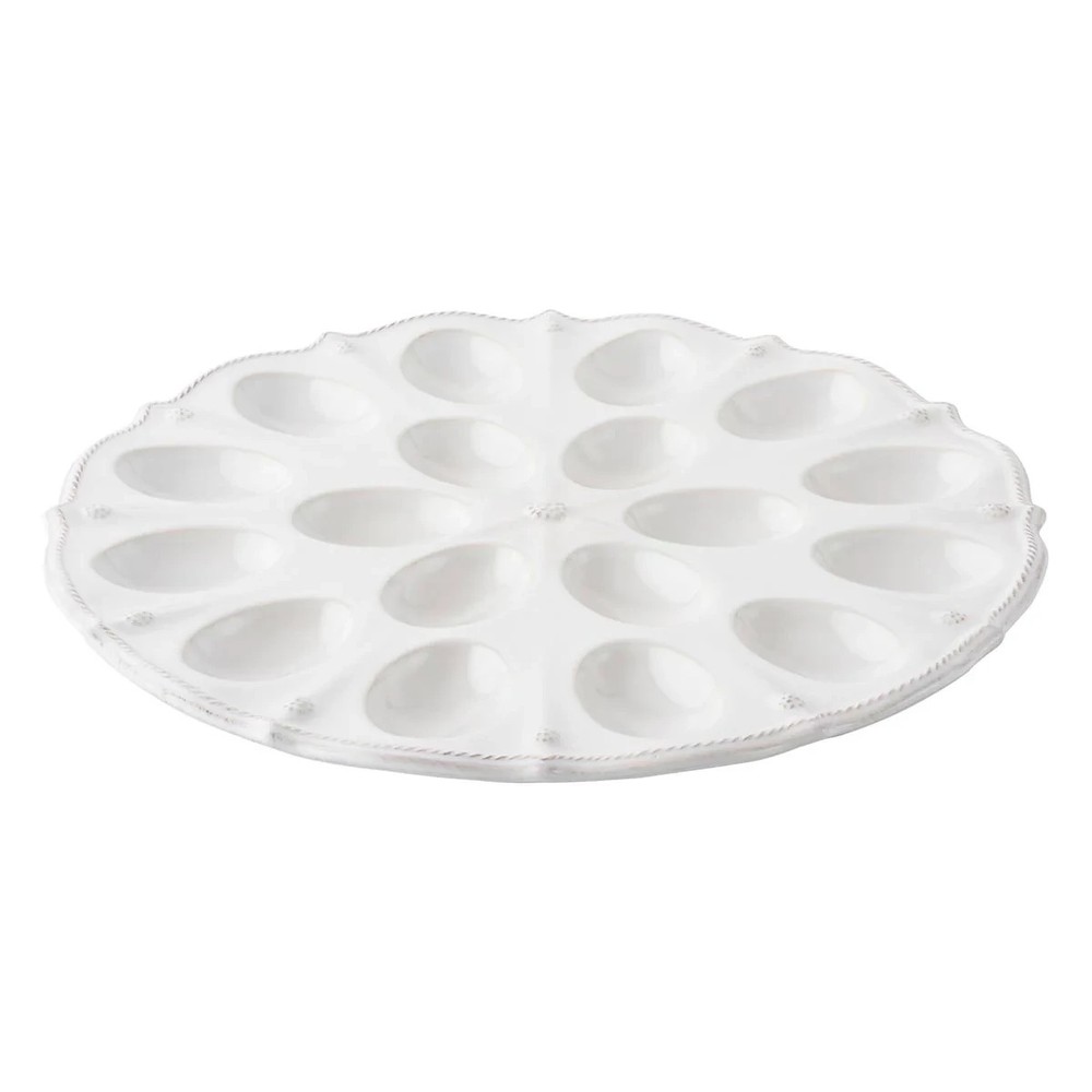 Juliska Whitewash Deviled Egg Platter B&T 13.75"W, JA96/W