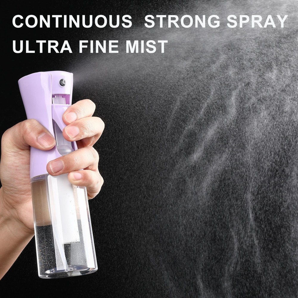 Continuous UltraFine Mist Sprayer Bottle 200ml Reusable Empty Purple