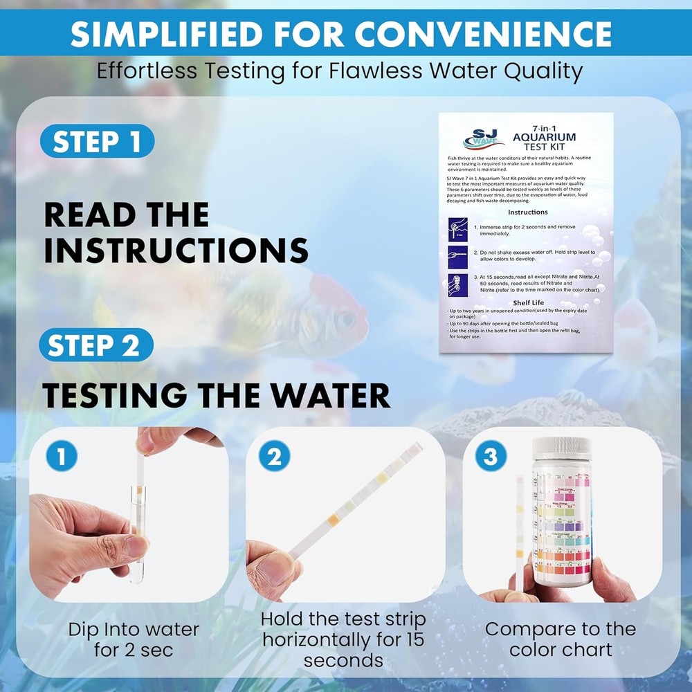 Aquarium water test strips kit