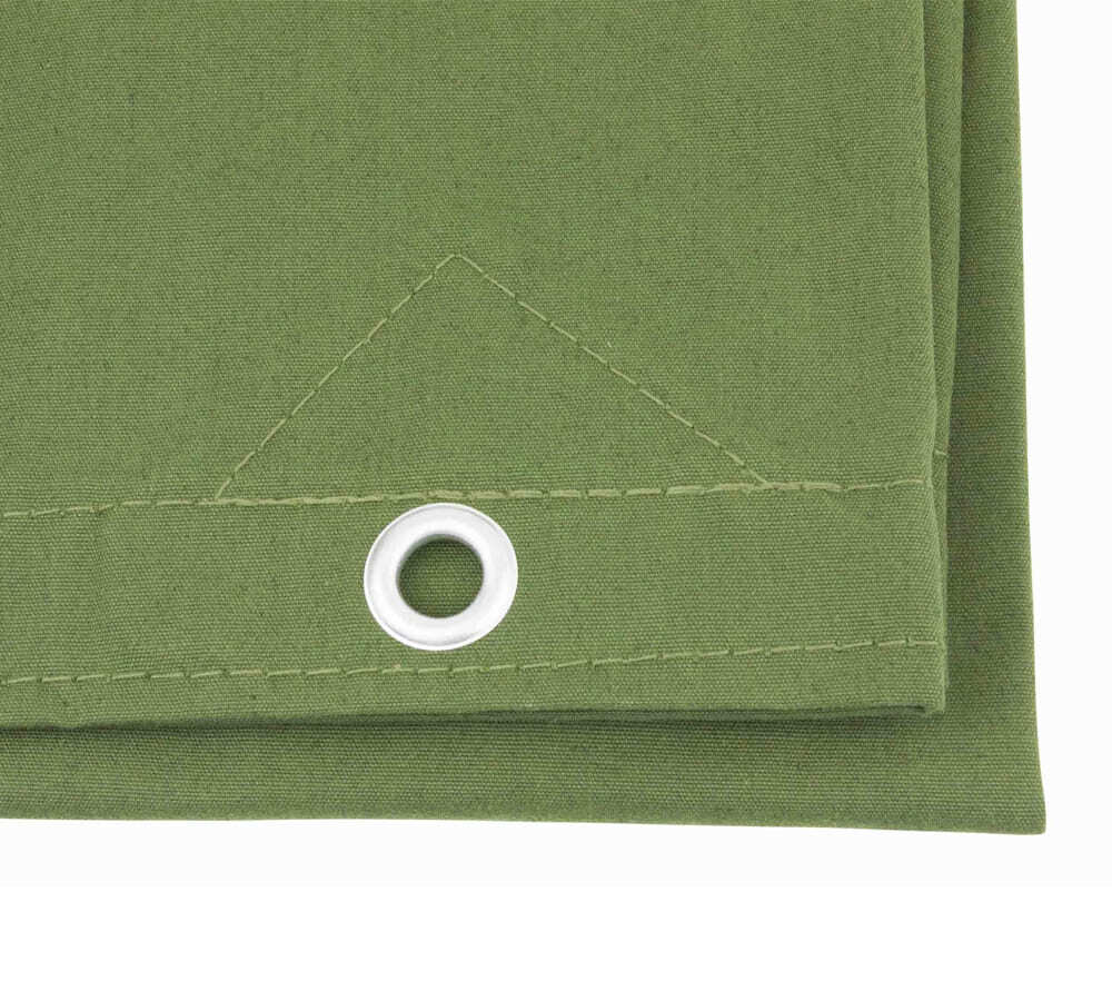 (2 Pack) 12' x 24' Canvas Tarp - Green