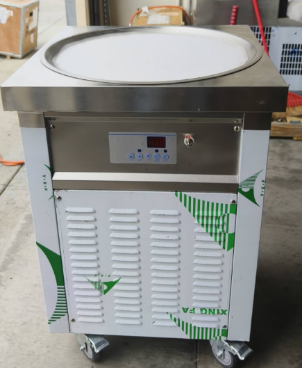 Kolice Commercia Single Pan Fried Ice Cream Machine Rolled Ice Cream Machine