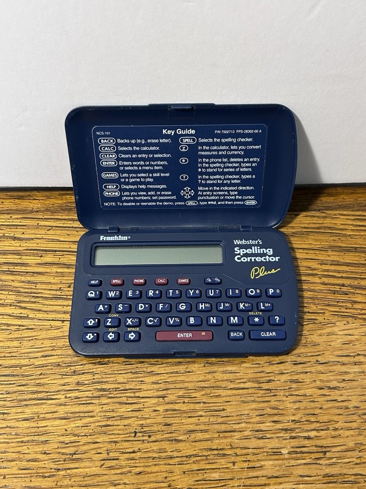 Vintage Franklin Webster's Spelling Corrector Plus NCS-101 Spell Checker Tested