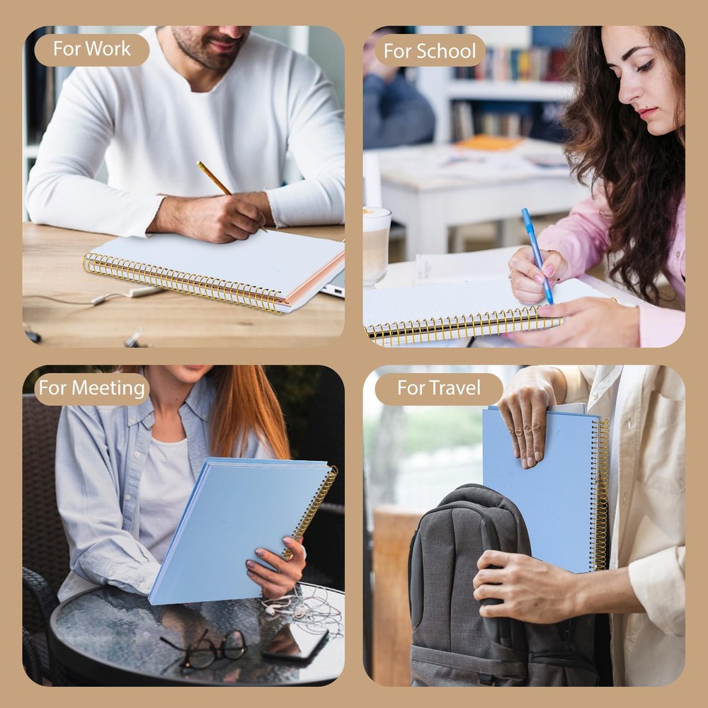 FLYING EAGLE 8.5 x 11 Large Graph Notebook Journal Spiral Graph, Blue