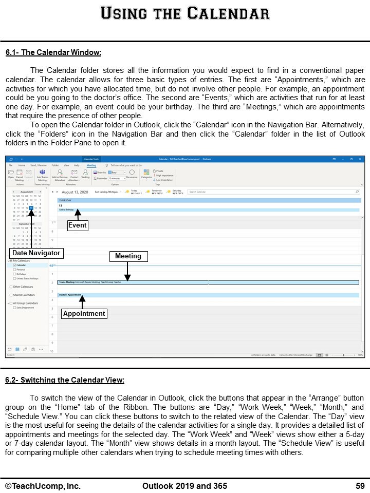 MICROSOFT OUTLOOK 2019 DELUXE Training Tutorial Course and Quick Reference Guide