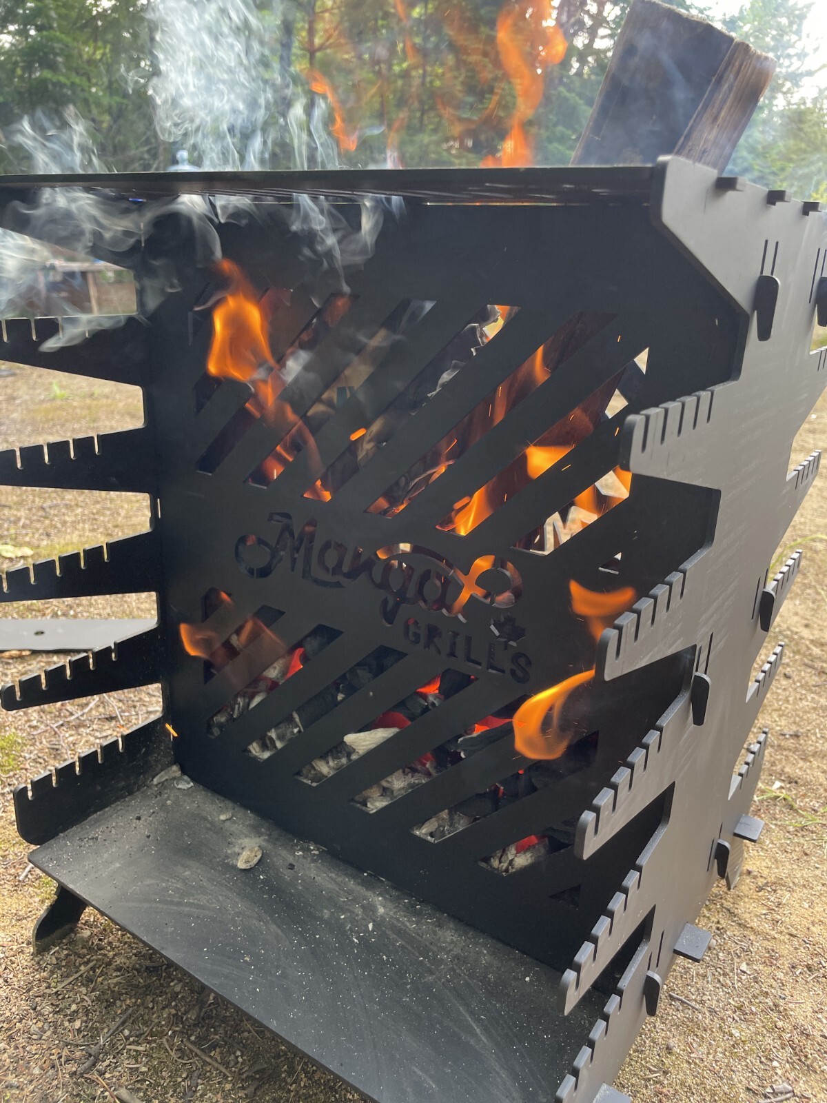 Vertical Charcoal Grill Kebab BBQ Portable Mangal 10 FREE Skewers Heavy Duty 4mm