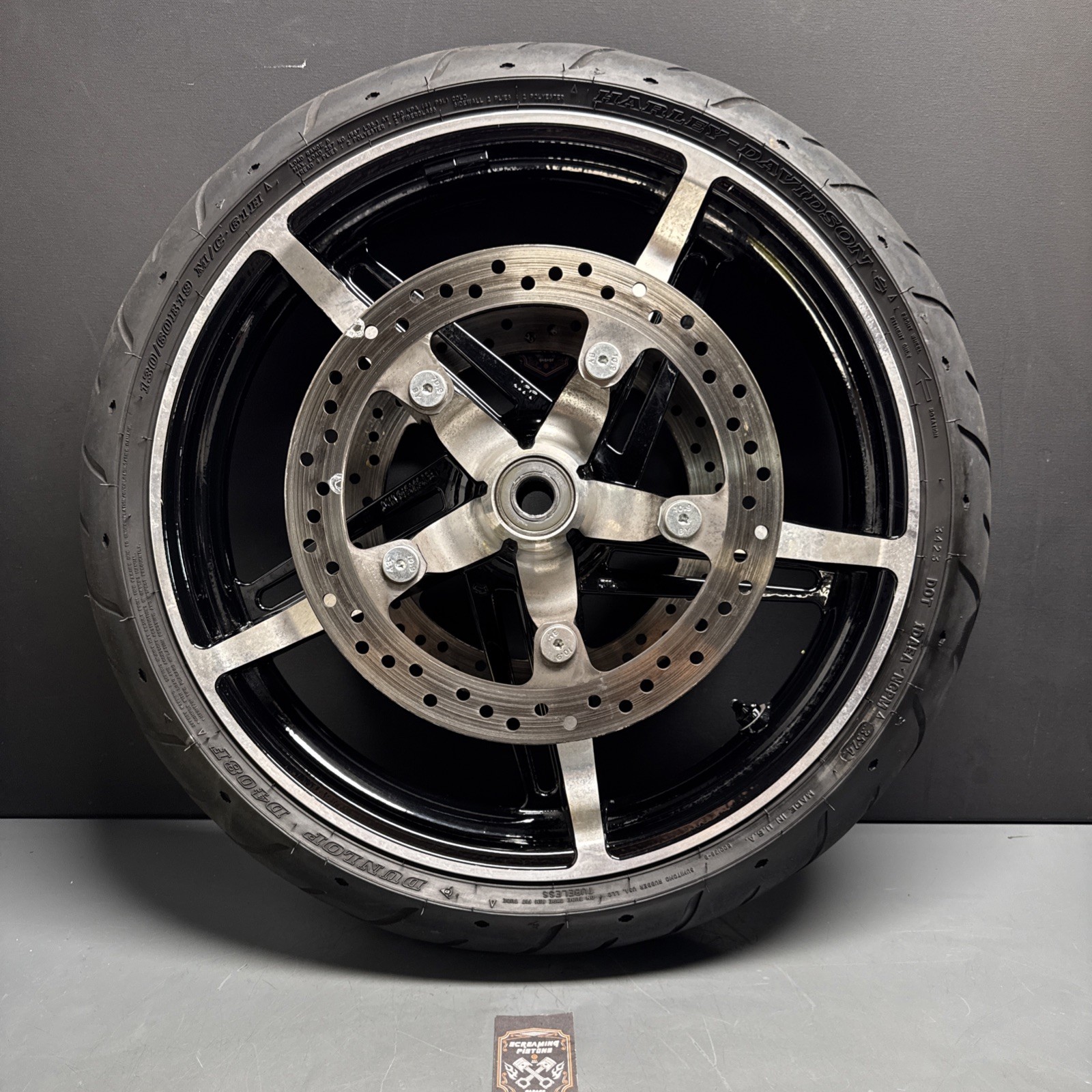 HARLEY TOURING HELIX 19x3.5 FRONT WHEEL ROTORS TIRE 43300926 41500158A 43100045