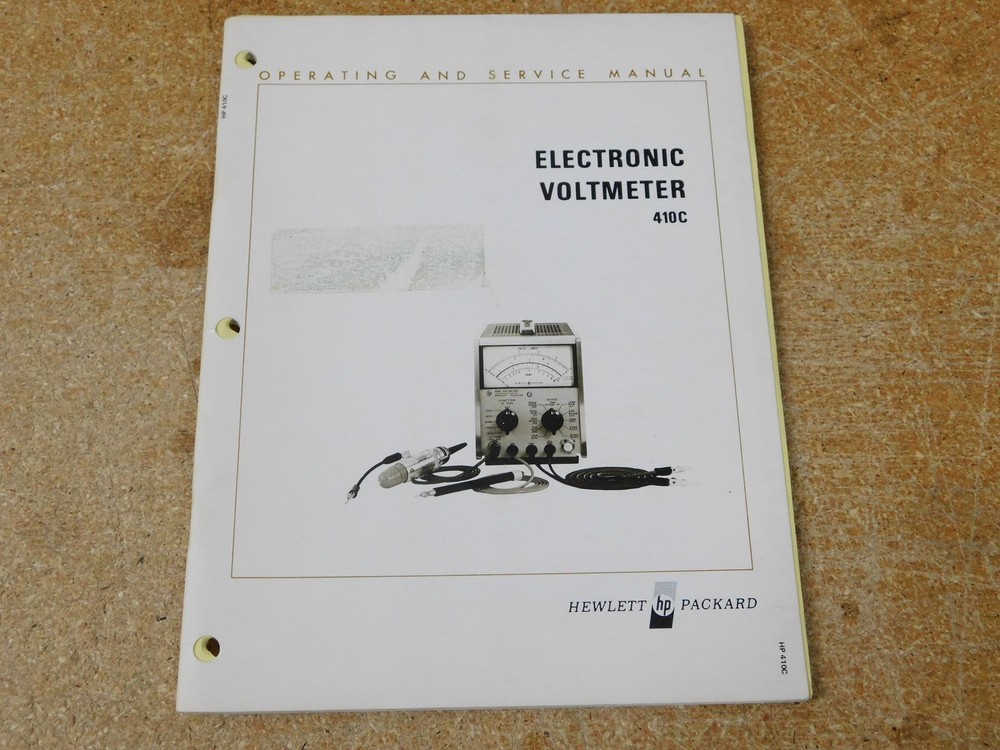 1974 HP 410C Electronic Voltmeter Operating Service Manual (original)