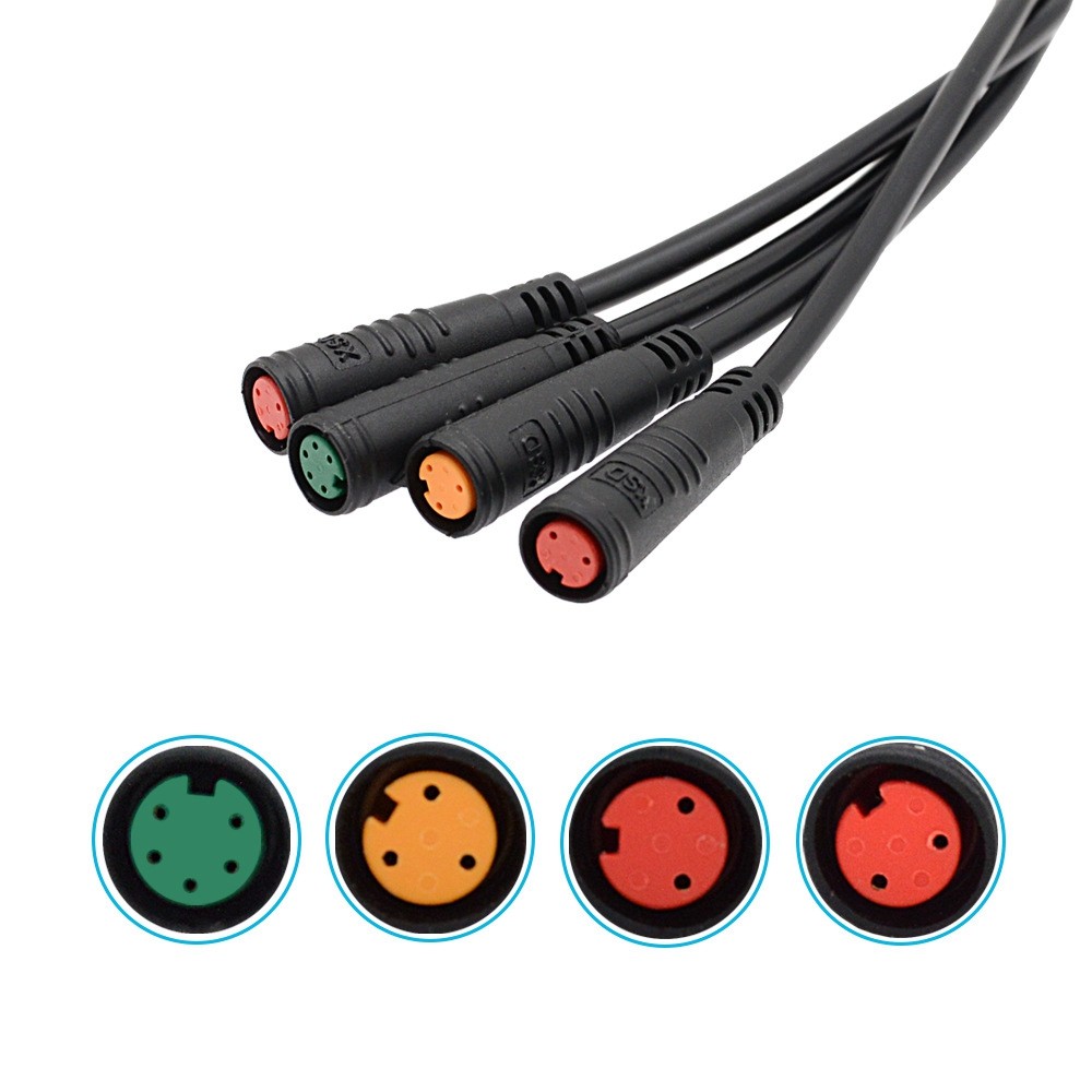 E-bike 2T4 Extension Cable 150cm 9Pin Controller Adapter Cable Waterproof Plug