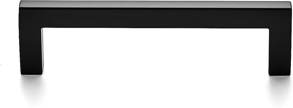 Matte Black 45 Pack Slim Square Drawer Handles - 3.75 Inch Center Pulls