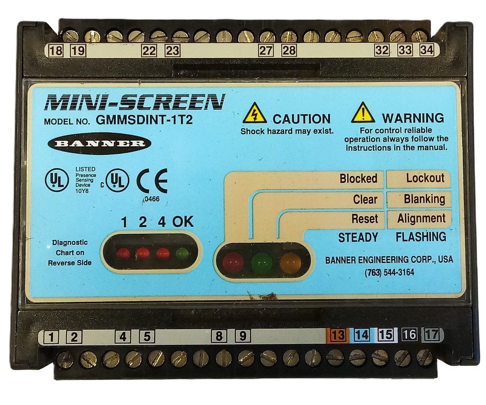 Banner Engineering GMMSDINT-1T2 MINI-SCREEN Controller for Light Curtain