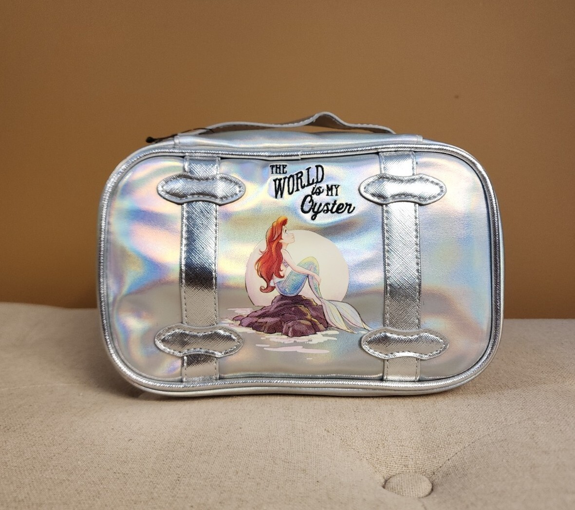 Bioworld Disney the Little Mermaid Ariel Rock Cosmetic Bag Makeup Pouch NEW