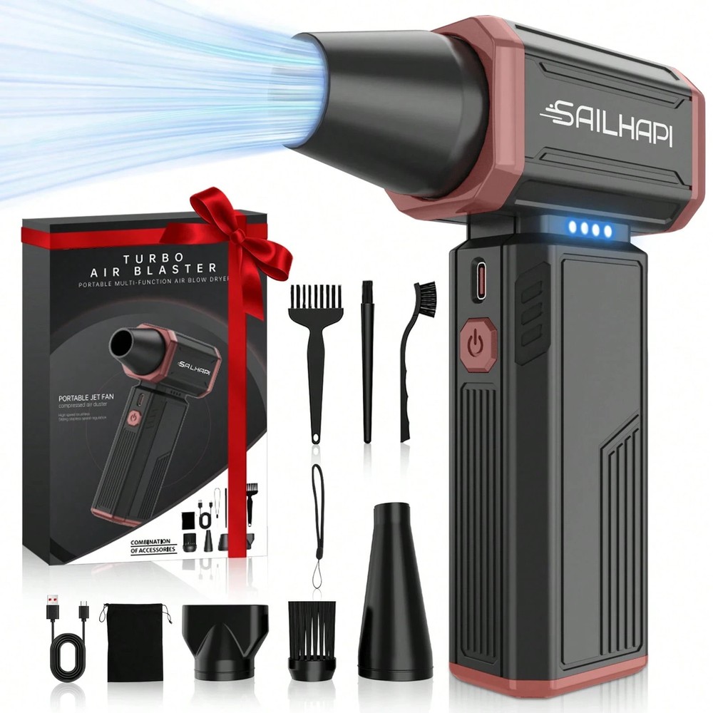 Electric Air Duster cordless brushless blower variable speed barber PC/keyboard