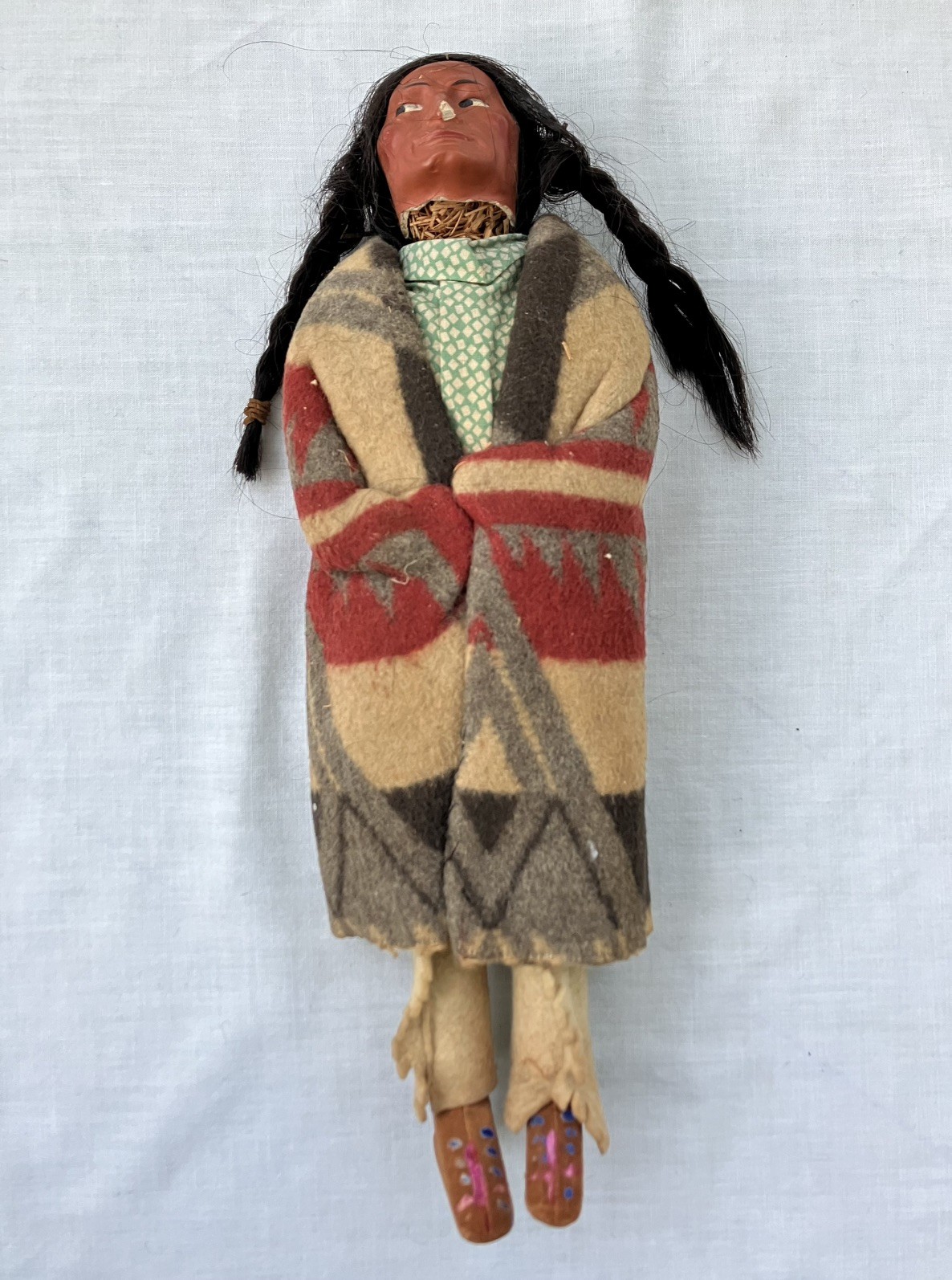 Vintage Skookum Male Native American Doll - 13 Inches Tall