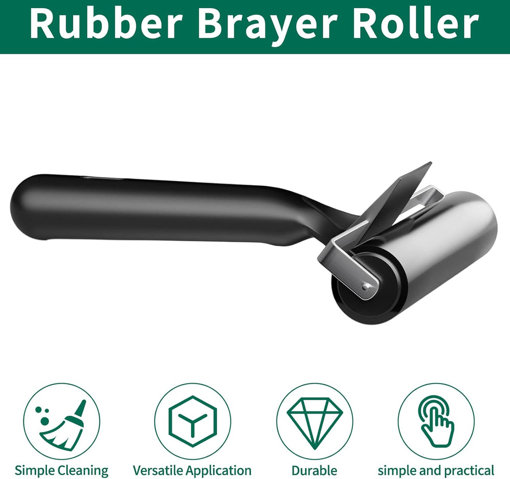Soft Rubber Brayer Rollers for Crafting Brayer Rollers for Printmaking Brayer To