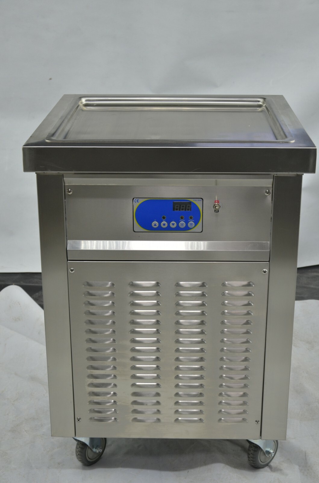 Kolice Commercial ETL 21"X21'' Single Square Pan Fry ice Cream roll Machine