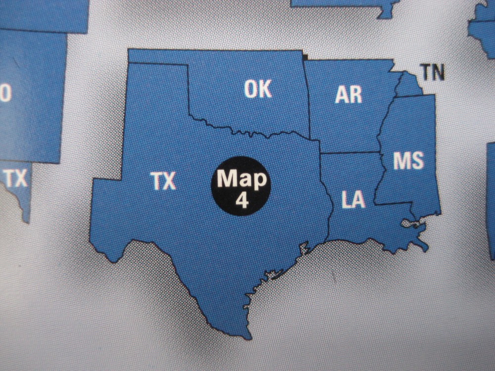 2011 Final Update for Mercedes CD Base Navigation Map Disc #4 TX OK AR LA MS +TN