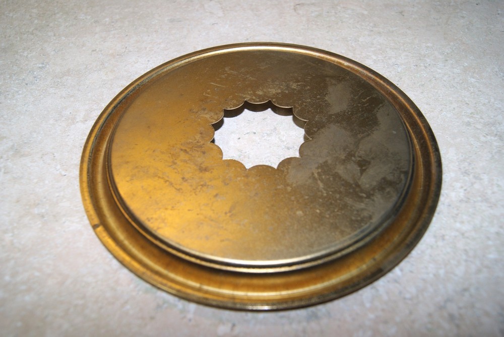 KITCHEN CLOCK SOLID BRASS SCALLOPED DIAL PAN NEW CLOCK PART 6 3/8