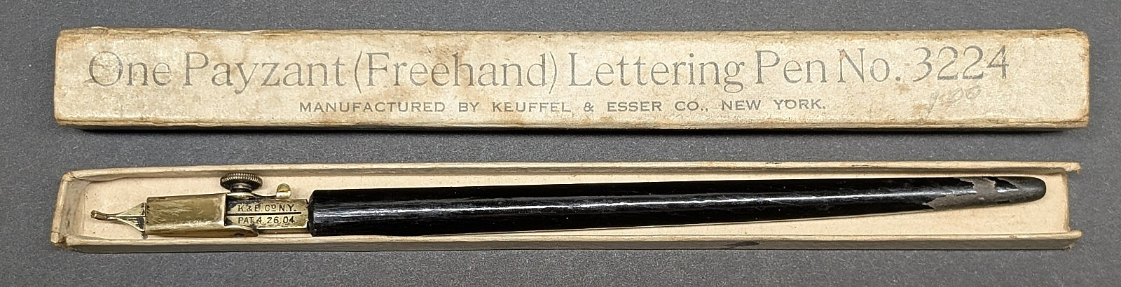 Keuffel Esser No 3224 Payzant Lettering Pen Size 3 Freehand 1904 PAT