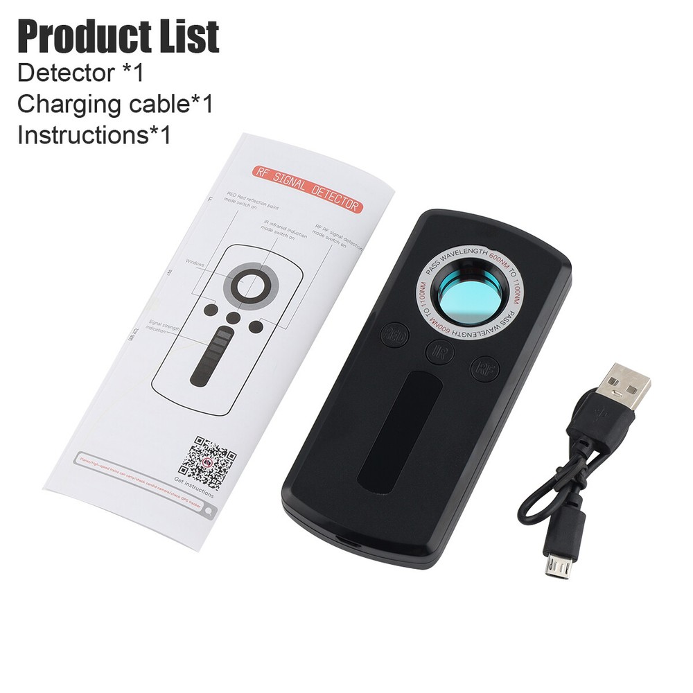Mini GPS Tracker Finder Scanner Device Anti-Spy Hidden Camera Wireless Detector+
