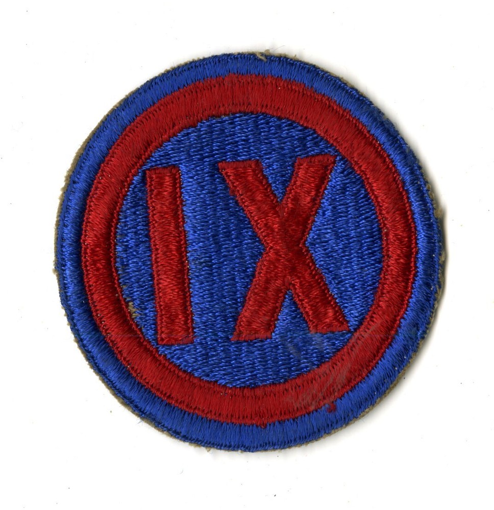 IX Corps White Back Patch WWII Vintage Pacific Theater