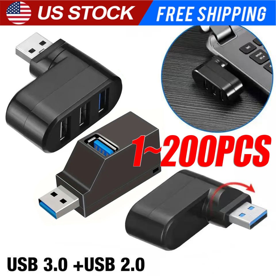 3 Port High Speed USB 3.0 Multi HUB Splitter Expansion Desktop PC Laptop lot