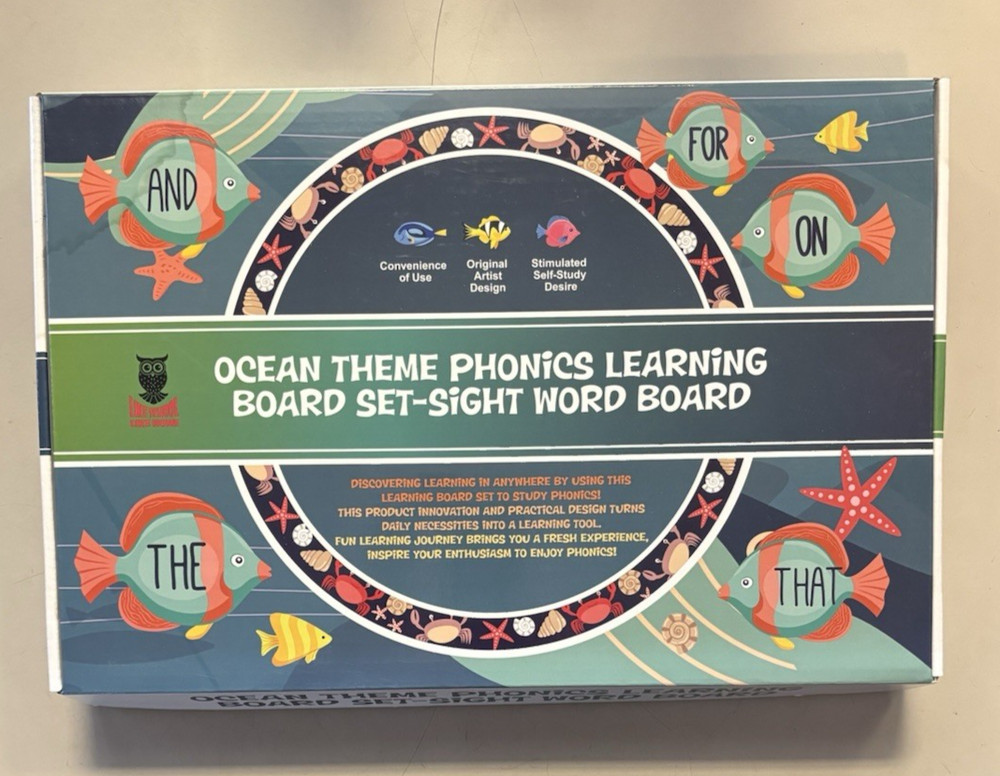 Ocean Theme Phonics Learning Board Sight Word Set -  Educational Homeschool