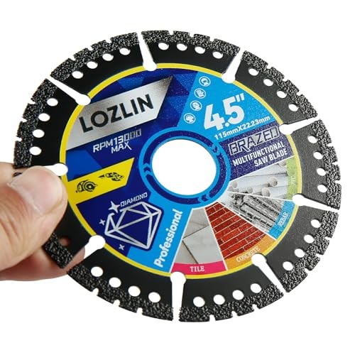 3-Pack 4.5' Diamond Saw Blades Angle Grinder Discs Multi-Purpose
