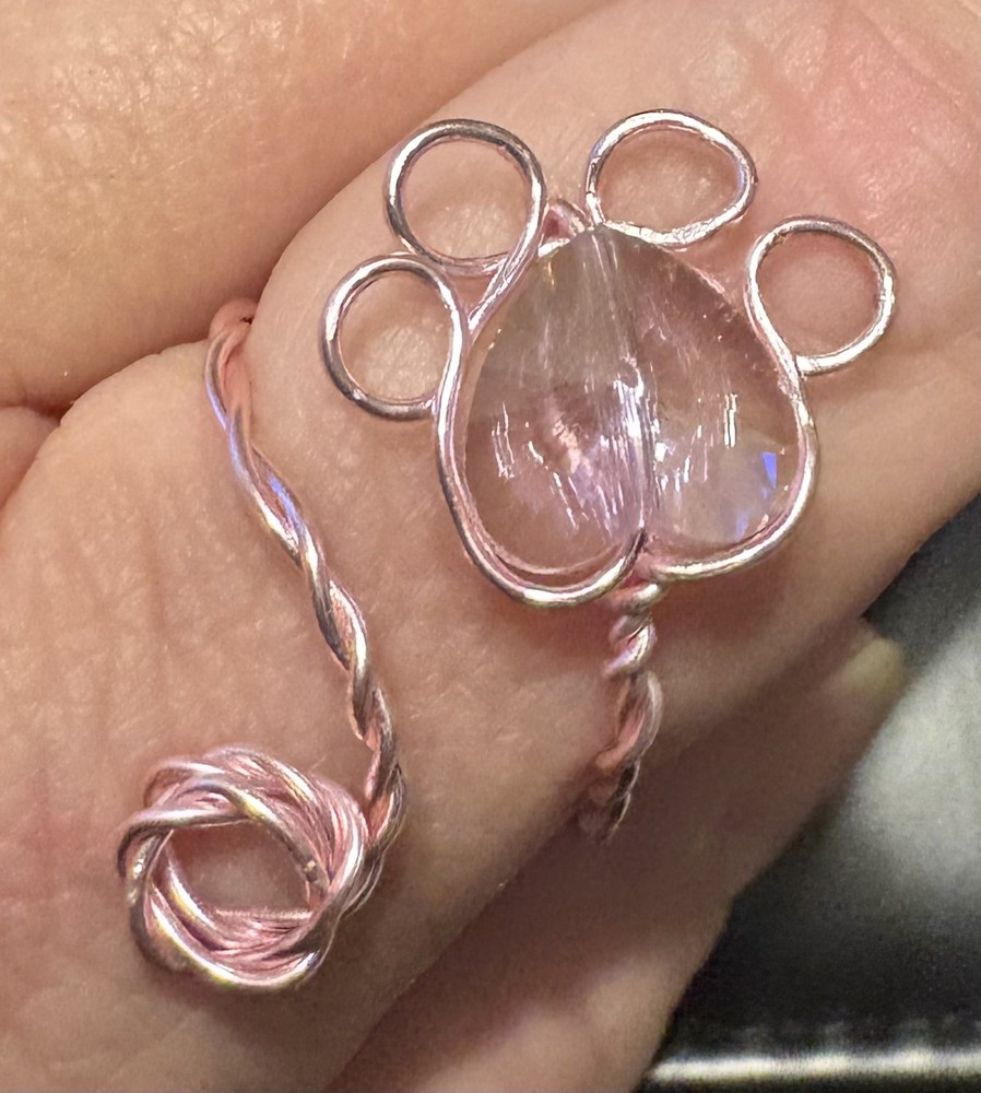 Paw print Adjustable Copper Handmade Ring