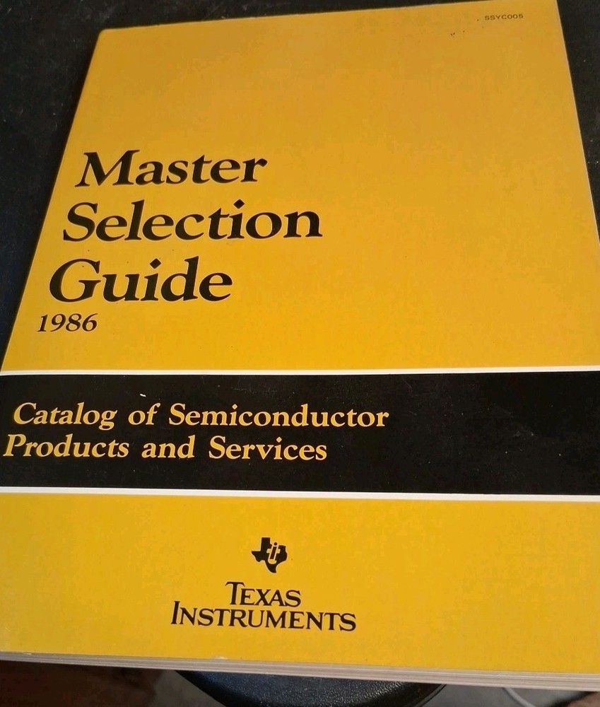 Texas Instruments Master Selection Guide 1986