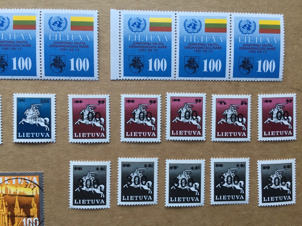 Lithuania 1990 - 91 Accumulation 42 pieces
