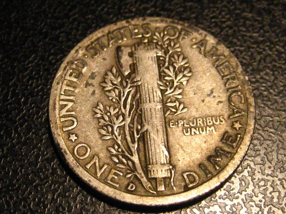 1936-D 90% Silver Mercury Head Dime