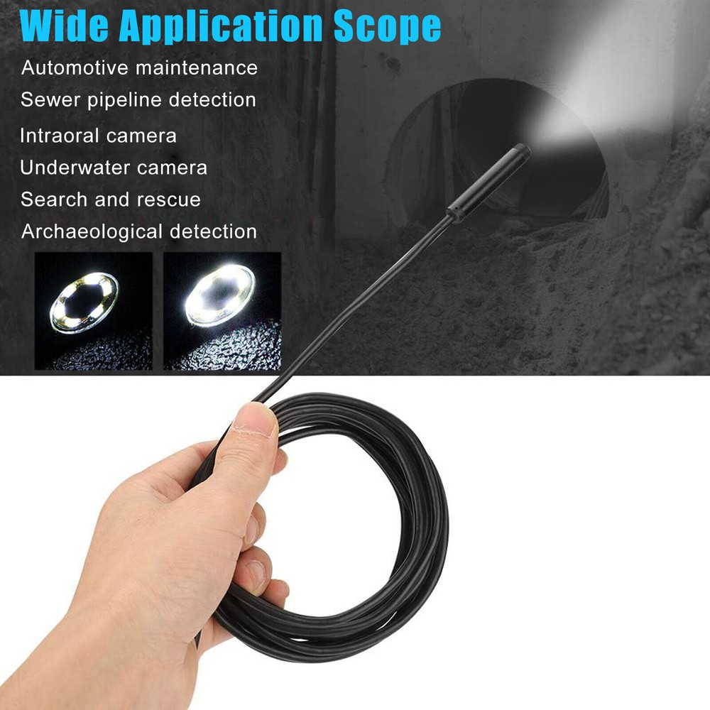 6LED USB Snake Endoscope Borescope HD Inspection Camera Scope for Android Type C