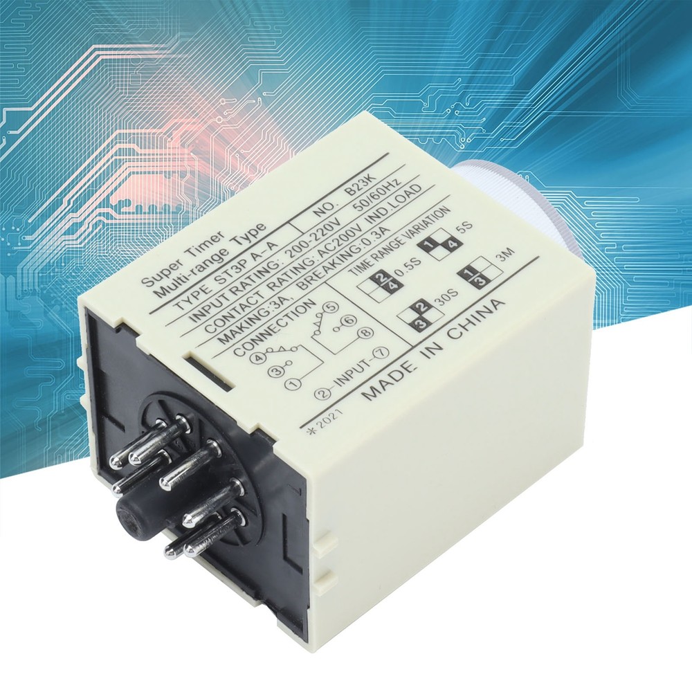 (DC24V)BERM Time Relay Adjustable Power On Timer Delay Accessory Replacement