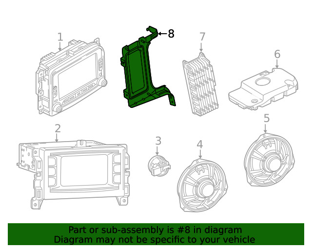 Genuine Mopar Amplifier Bracket 68201975AA