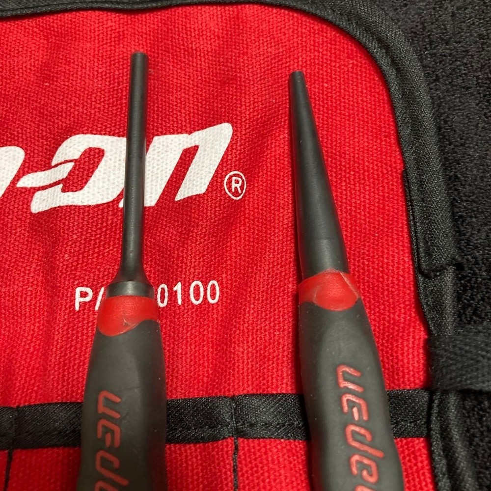 Snap-on RED Soft Grip Starter Punch 5Pc Set [Used]