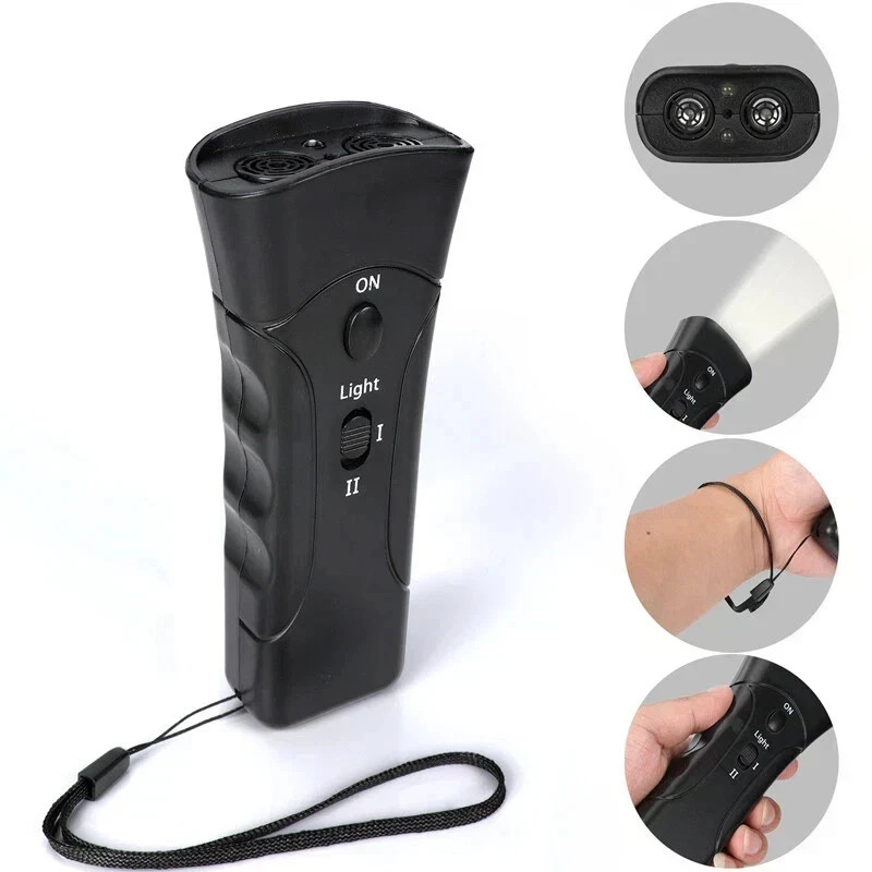 Ultrasonic Anti Barking Device Dog Bark Control LED Chaser Pack 2
