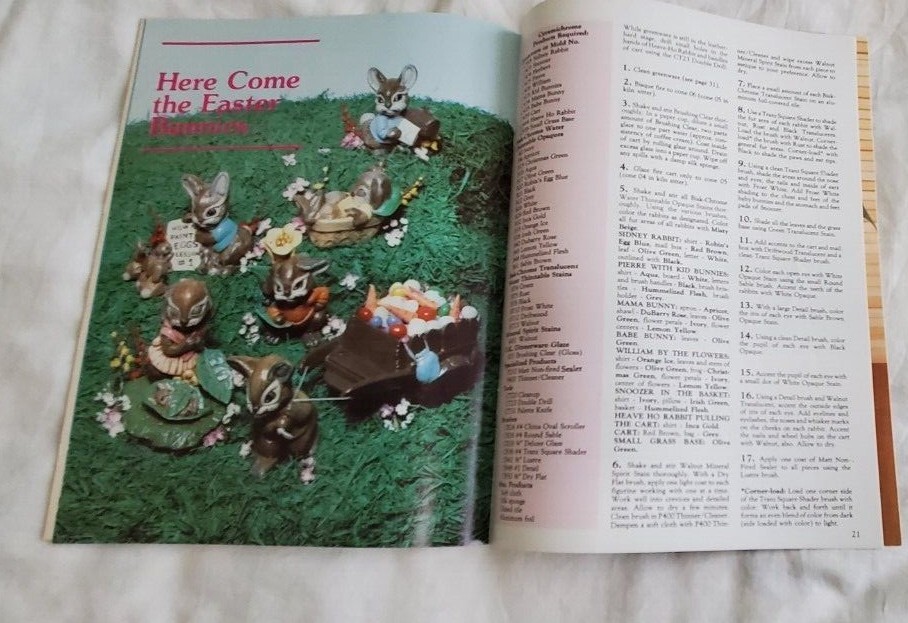 The Ceramic Painter Magazine 10 Spring Decorating Projects Easter Bunnies ©1981