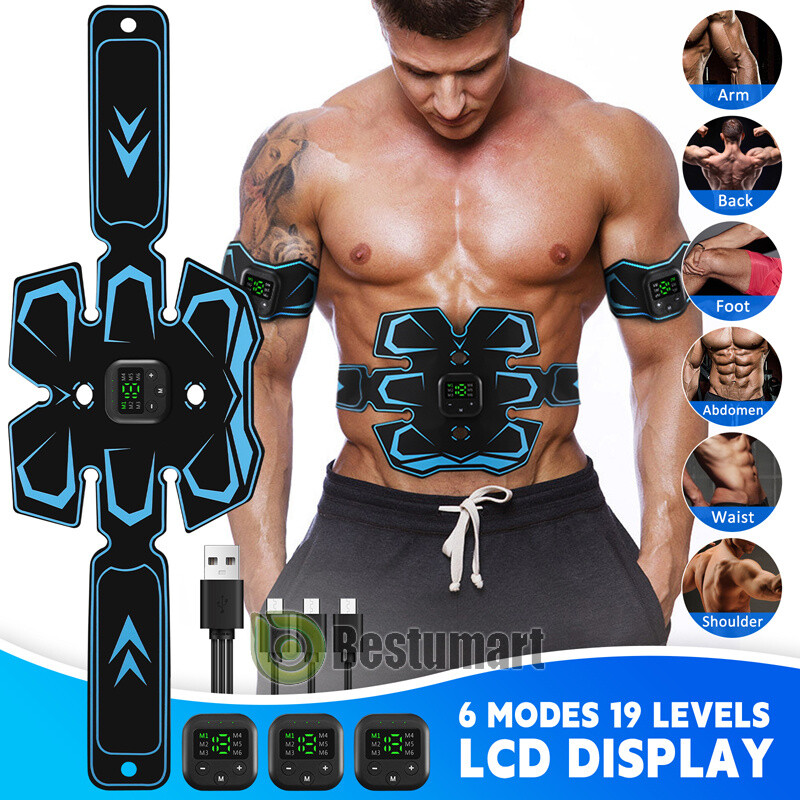 Ultimate EMS AB & Arms Muscle Simulator ABS Training Abdominal Trainer Pad Sets