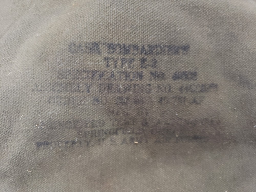WW2 AAF Type E-2 Bombardiers Case - Canvass Bag with Top Flaps Springfield