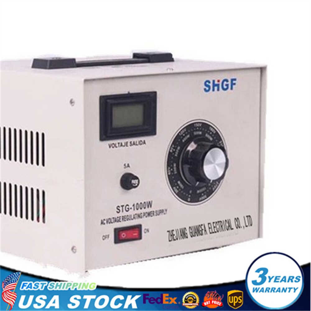 STG-1000W Variable Variac Auto Transformer Voltage Regulator Metered 0-300V