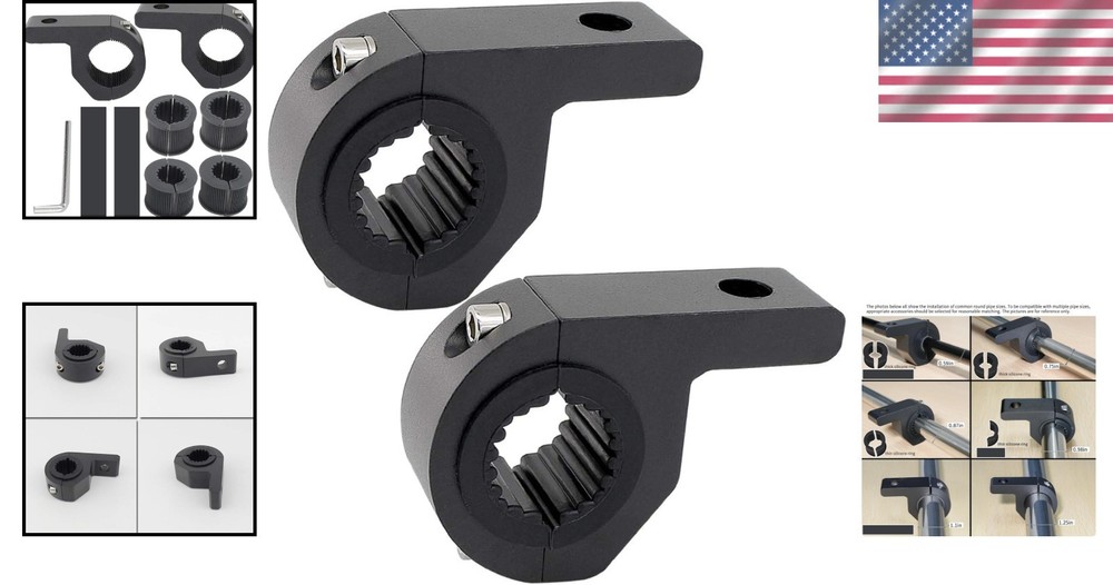 2PCS Adjustable Light Mount Brackets for Motorcycles, ATVs & Trucks 0.75-1.25"